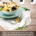 thumbnail image 5 of CounterArt Magnolia/Hydrangea Shaped Reversible Easy Care Flexible Tabletop Placemat 4 Pack, 5 of 8