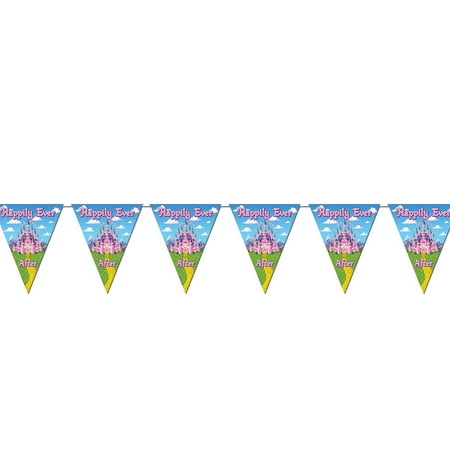 Beistle 10" x 12' Princess Pennant Banner 4/Pack 50542