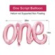 thumbnail image 3 of Set de globos WEILINZHOU 102 cm rosa número 1 y palabra one, 3 of 7
