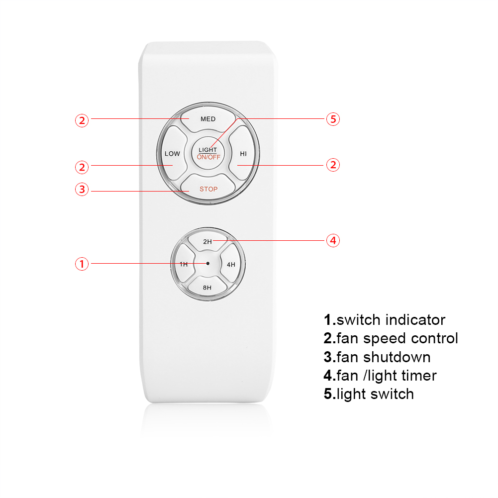 4 Timing 3 Speeds Universal Ceiling Pendant Fan Lamp Wireless