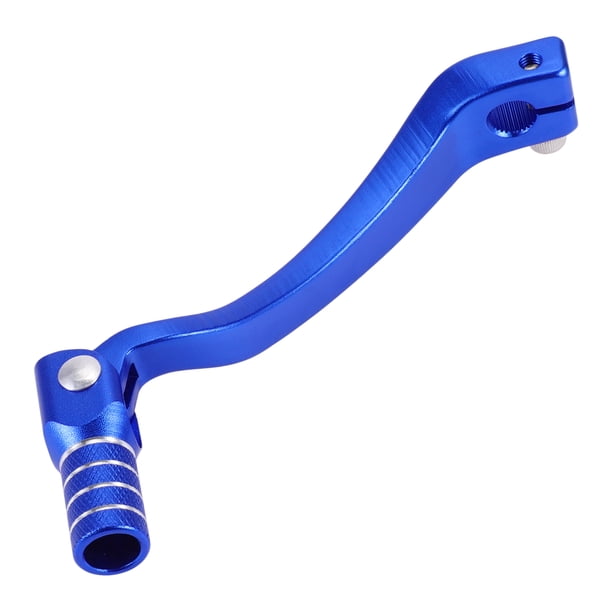 Palanca de cambio de motocicleta plegable Unique Bargains para Kayo T6, aleación de aluminio, palanca de cambio azul con cabeza azul y anillo de tono plateado