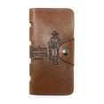 thumbnail image 1 of Baellerry Western Premium Genuine Leather Men's Bifold Long Wallet Cardholder in Brown, 1 of 1