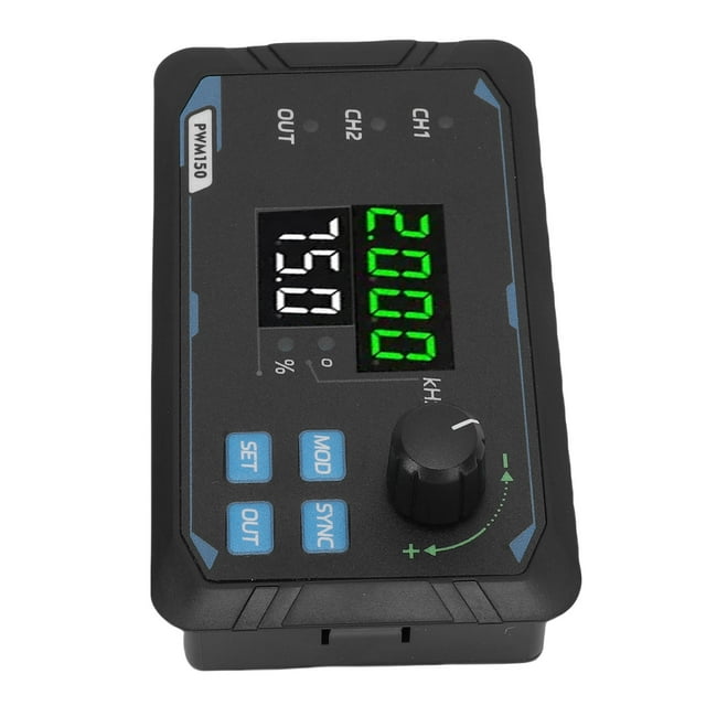 Générateur de Signal PWM Réglable 2 Canaux 1Hz-150kHz 0-360 Degrés Phase Réglable Onde Carrée Fréquence Mètre avec Fonction de Stockage