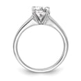 thumbnail image 2 of Solid 14k White Gold Solitaire Engagement Ring with CZ Cubic Zirconia Size 5.5, 2 of 8