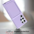 thumbnail image 5 of Case for Samsung Galaxy S22 Ultra with Hidden Makeup Mirror Card Slot Design Cover, Hybrid PC+TPU Shockproof Non-Slip Lens Protection Wallet Case for Samsung Galaxy S22 Ultra,Lightpurple, 5 of 5