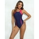 thumbnail image 3 of Charmo Bañador deportivo de una pieza con cremallera para mujer, 3 of 5