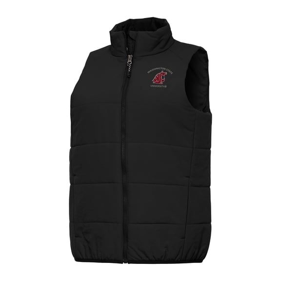 Women's Antigua Black Washington State Cougars Experience Full-Zip Vest