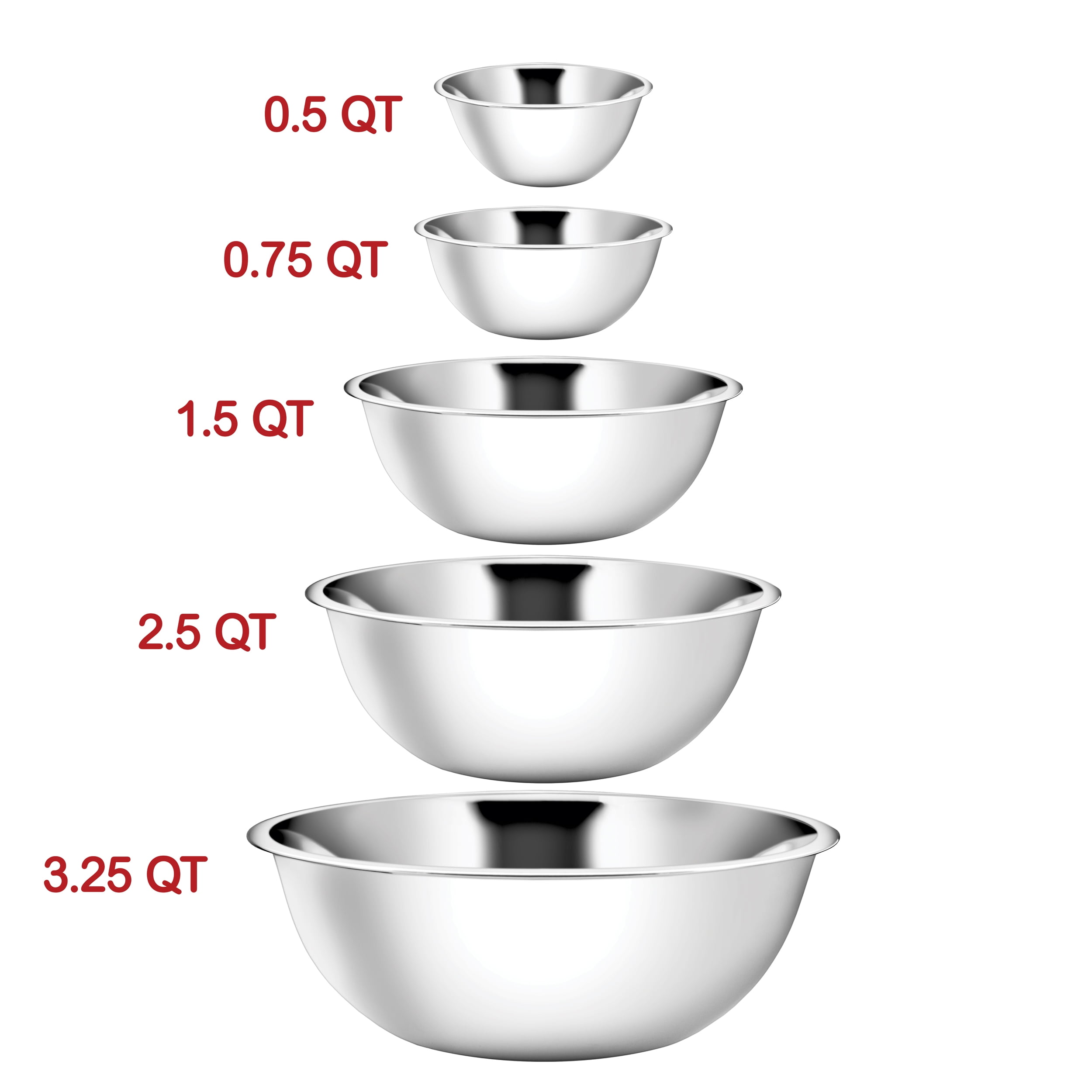 Tovolo 3-Piece Stainless Steel Mixing Bowl Set 81-1947C - The Home Depot