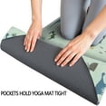 thumbnail image 3 of LightGreen Cartoon Dinosaurs Pattern Hot Yoga Mat Towel Non Slip for Hot Yoga - Quick-Drying Yoga Mat Cover with 4 Corner Pockets with Travel Bag - Hot Yoga Towel Non Slip 74"x26", 3 of 6