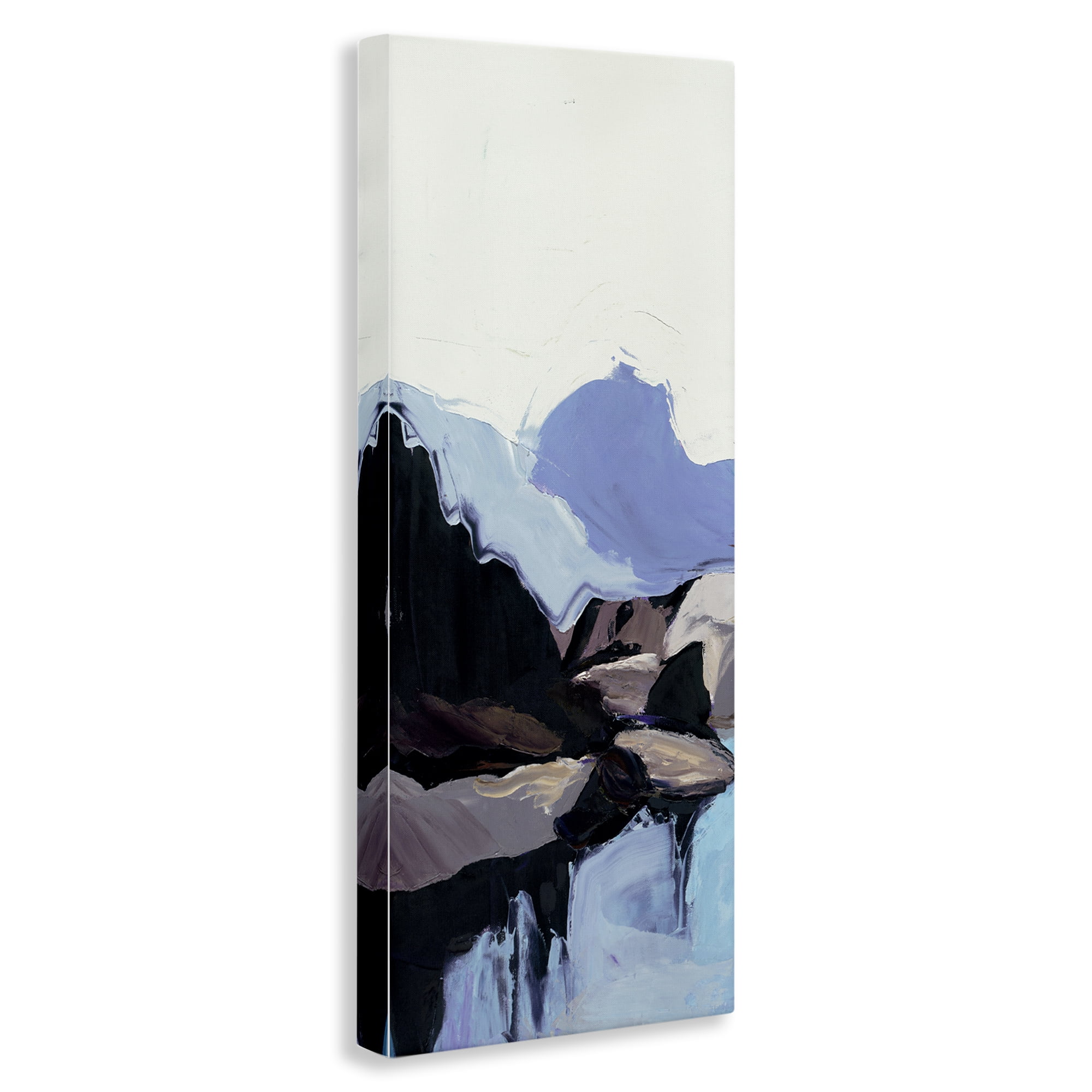 Stupell Industries Flowing Abstract Mountains Landscape & Nature Painting Wrapped Canvas Art Print Wall Art, 13 x 30