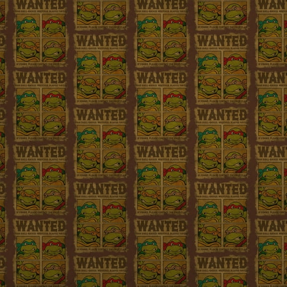 TMNT Most Wanted Premium Kraft Roll Gift Wrap Wrapping Paper
