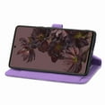 thumbnail image 3 of Cowithday for Google Pixel 7 Wallet Case for Men Women, Pixel 7 5G Cover, Embossed PU Leather Magnet Buckle Card Slots Zipper Pocket Lanyard Wrist Strap Handbag All-inclusive Protective Case, Purple, 3 of 9