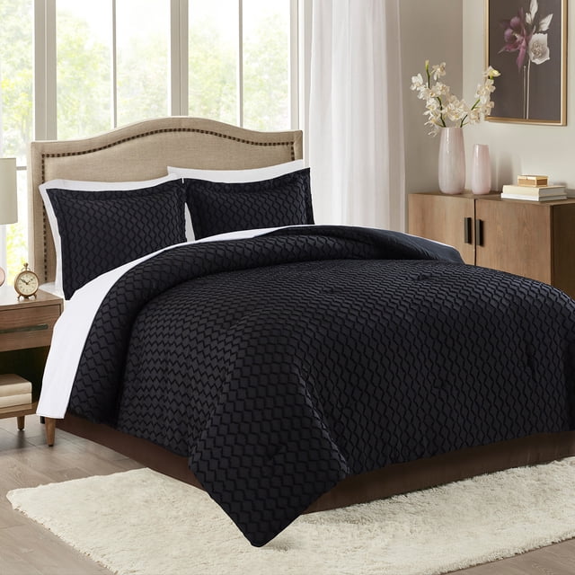 JML 3 Piece Tufted Comforter Set King,1 Comforter,2 Pillow Shams,Diamond Comforter Set