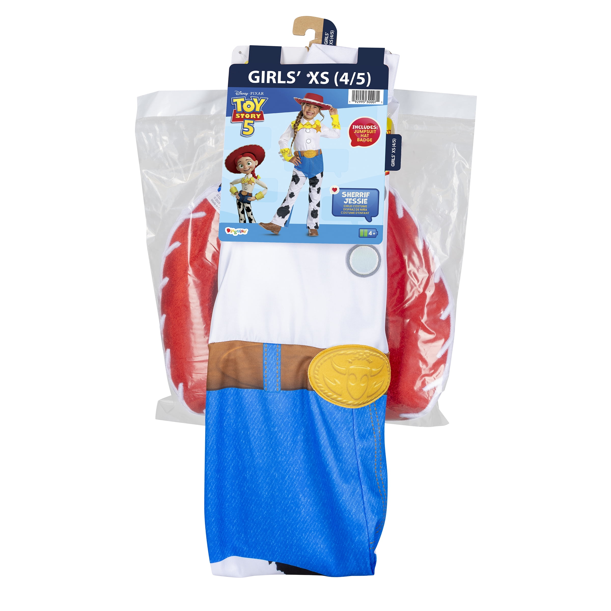 Disney Toy Story 5 Jessie Halloween Family Matching Costume for Children, Girls Size XS (4/5), by Disguise