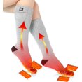 thumbnail image 1 of Calcetines calefactables para hombres y mujeres, calcetines de esquí largos y gruesos con batería eléctrica recargable para invierno, senderismo, camping, motocicleta, ciclismo, correr, gris brillar Electrónica, 1 of 5