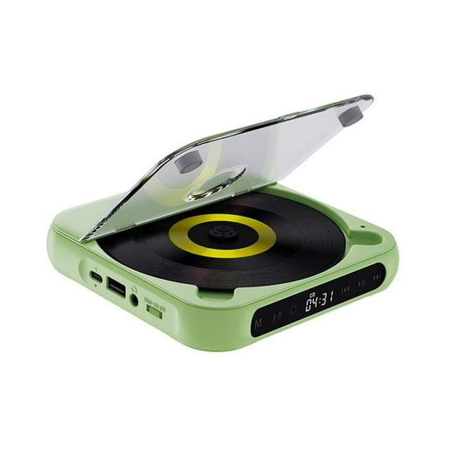 Portable Bluetooth-Compatible CD Player Hi-Fi Sound, Wireless Playback, Rechargeable Battery