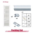 thumbnail image 4 of 72" x 80" Assembled Finish Glass Sliding Closet Door with Installation Hardware Kit, 4 of 6