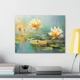 thumbnail image 5 of Hand-painted Lotus Flower Canvas Wall Art for Home Decor Ready-to-Hang, 5 of 18