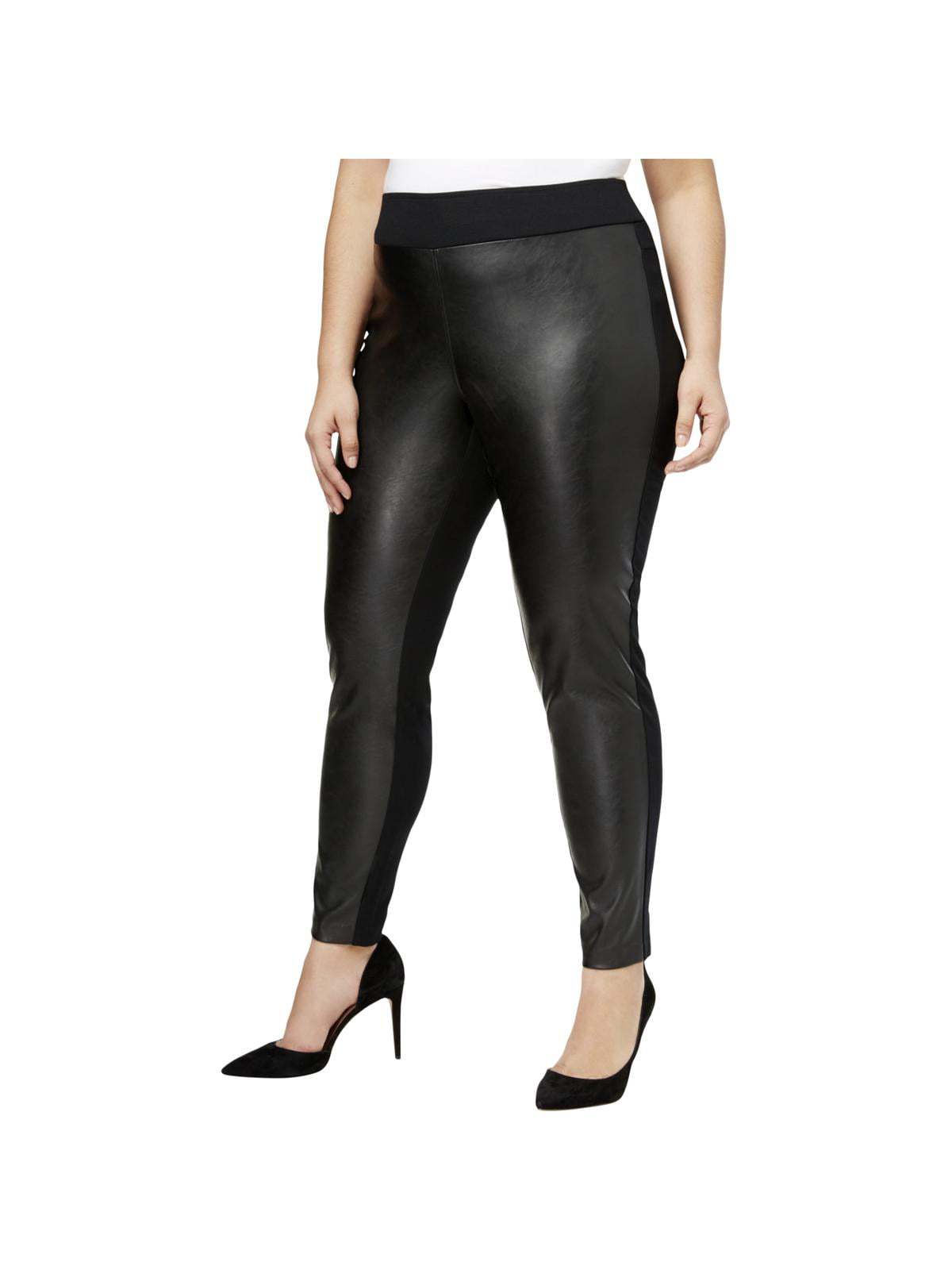 INC - INC Womens Plus Faux Leather High Rise Skinny Pants - Walmart.com ...