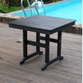 thumbnail image 4 of CQSXDA Patio Dining Table with Umbrella Hole, Weather Resistant, Rectangular Outdoor Furniture for Lawn and Yard，Black, 4 of 8
