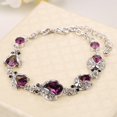 thumbnail image 3 of Fdelink Chain Bracelet Bracelet Acrylic Colored Gemstone Women Girls Jewelry Gift Bracelet Purple, 3 of 3
