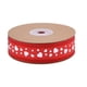 thumbnail image 1 of Corazones 25mm x 20M Ribbon Poliéster con 1 "Ancho de carrete Embalaje rojo Cinta de corazones para accesorios para el cabello Boda DIY Envoltura, 1 of 9