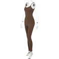 thumbnail image 4 of Monos De Mujer Bodycon Rompers Backless Women Sexy Jumpsuits Sport Yoga Playsuits (Café S) Cgtredaw para Mujer Café T S, 4 of 8