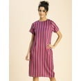 thumbnail image 2 of Moomaya Short Sleeve Round Neck Printed Dress - Women's Stylish Bodycon Dress, 2 of 9