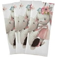 thumbnail image 6 of Cartoon Bunny Lover Dish Towels Set of 1, Happy Valentine Washable Tea Towels Dishcloths Lint-Free 18x28 Inch Fast Drying for Home Kitchen Clean, 6 of 7