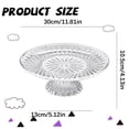 thumbnail image 3 of Plastic Serving Trays,Transparent Petal Shaped Plastic Serving Platter with Base,Clear Flower Shape Fruit Pedestal Dish,Reusable Clear Pedestal Candy Dessert Tray,Decorative Fruit Pedestal Plate, 3 of 4