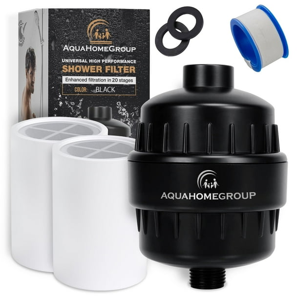 Filtro de ducha AquaHomeGroup 20 Stage con vitamina C E para aguas duras