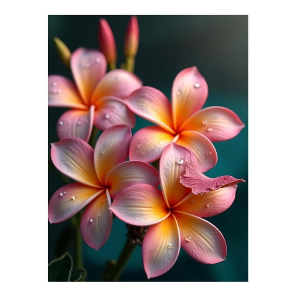 Diamond Art Kit for Adults, Plumeria Pink Print No.6 Diamond Painting for Adults Beginners, 5D DIY Diamond Art Painting Kits, Colorful Diamond Painting Craft for Home Decor 12x16