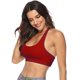 thumbnail image 2 of Ropa interior de sujetador deportivo cómoda y transpirable de algodón rojo para mujer (M), 2 of 8