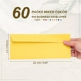 thumbnail image 2 of Uxcell 60 Pack Mixed Color #10 Business Envelopes, Colored Self Seal Letter Size, 2 of 6