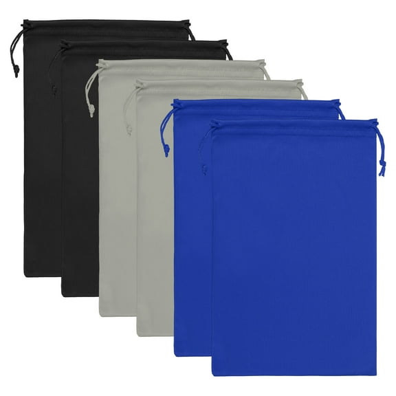 Uxcell Ski Goggle Bag, 6 Pack Microfiber Snow Goggles Case Sleeve, Black, Blue, Gray