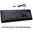 thumbnail image 2 of Mixfeer USB Interface Large Print Backlit Wired Keyboard USB Wired Lighted Keyboard, 2 of 9