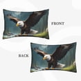 thumbnail image 2 of Sikiie Forest River Bald Eagle Print Plush Pillow Cover, Wrinkle-proof and Stain-resistant Pillow Protector without Pillow Core, Home Decoration-20"x30", 2 of 6