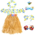 thumbnail image 1 of KAKOWELY 1 juego de decoración para fiesta hawaiana, falda hula, kit de accesorios para disfraz, accesorio para fiesta luau, 1 of 5