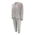 thumbnail image 2 of Pijama Secret Treasures Para mujer, Estampado de Lunares y Cierre Gris Jaspe, talla G, 2 of 4