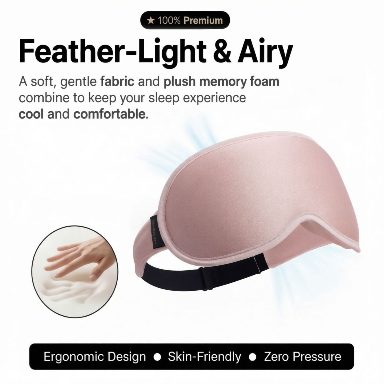 FACEMOON 2 Pack Adult Weighted Sleep Mask – Memory Foam Comfort Design | 99% Light Blocking Zero Pressure | Lash Extension Safe for Travel