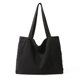 thumbnail image 1 of Bolsos Mujer Lona Hombro Bolso bandolera de gran capacidad Bolso sólido Negro, 1 of 7