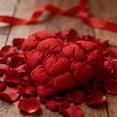 thumbnail image 3 of Leodye 1PCS Puffy Heart Throw Pillow Mingled Threads 3D Heart Shape Home Decor Valentine's Day Soft Plush Love Pillow for Sofa Bed, 3 of 6
