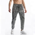thumbnail image 2 of USNSM Mens Shiny Silver Metallic Jogger Sweatpants Hip Hop Trousers Night Club Party Prom Streetwear Trendy Fashion Silver XXL, 2 of 5