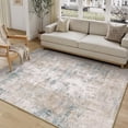 thumbnail image 1 of x Washable Area Rug for Living Room Bedroom Neutral Carpet Low Pile Soft Thin Tapis Salon Abstract Modern Vacuumable Lightweight Large Throw Rug for Dining Room Kitchen, 1 of 9