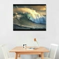 thumbnail image 2 of Orinice Surfing Poster Surfer On A Big Wave In the Ocean Jaws Beach Hawaii Hawaiian Waves Photo Photograph Cool Photo Sunset Palm Landscape Pictures Scenic Scenery Cool   16x12in, 2 of 6