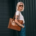 thumbnail image 3 of HONGLONG Shoulder Bags Handbags for Women Large Designer Ladies Bag Purse Leather Tote Bag, Brown, 3 of 9