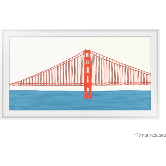 Open Box Samsung 50-inch The Frame Customizable Bezel, Modern White (VG-SCFA50WTBZA, 2021 Model)