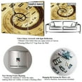 thumbnail image 4 of Designart « Golden Leopard Fur Surdimensionné Milieu du Siècle Moderne Multipanel Horloge Murale, 4 of 4