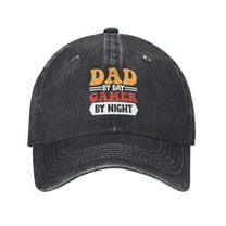 Dad By Day Gamer By Night 2 Baseball Cap Vintage Soft Washed Denim,Golf Dad Hat Adjustable Trucker Hats for Men Women Unisex Adult