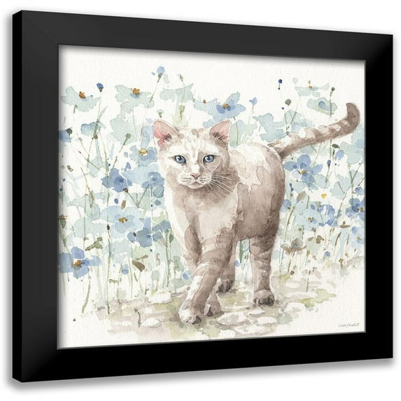 Audit, Lisa 15x15 Black Modern Framed Museum Art Print Titled - Bohemian Blue 09B